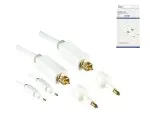 Toslink Cable 4mm incl. 2 mini Toslink Adapter, Monaco Range, white, 2,00m